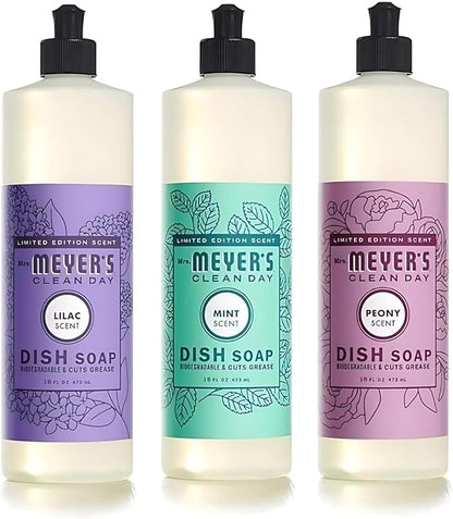 Mrs. MEYER'S CLEAN DAY Variety Dish Soap Scent (Lilac + Mint + Peony)