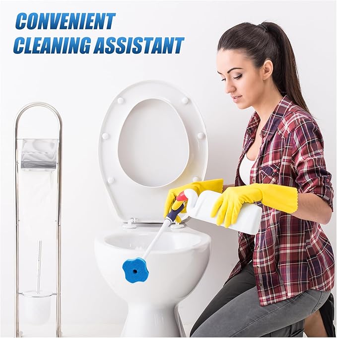 50PCS Toilet Bowl Wand Refills, Replacement Heads for Bathroom Washroom Cleaning Pads, Disposable Toilet Brush Refills Compatible with Household Brushes Scrubbers Cleaning Refill Pack Ocean Fresh