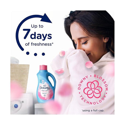 Downy Soft, 2 in 1 Soft and Fresh Liquid Fabric Softener, April Fresh, 44 fl oz, 60 Loads, Fabric Conditioner Liquid provides softness and freshness for fabrics