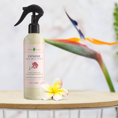 Carnation Linen & Room Spray, Natural Aromatic Bathroom Spray Made with Pure Essential Oils, Refreshing Home Fragrance