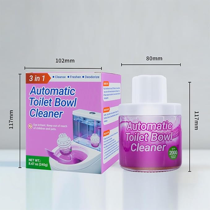 Toilet Bowl Cleaners, Toilet Cleaner, Automatic Long Lasting Continuous Toilet Bowl Cleaner, Prevent Stain Build Up Deep Clean, Each Pack for About 3 Months' Supply, Pink