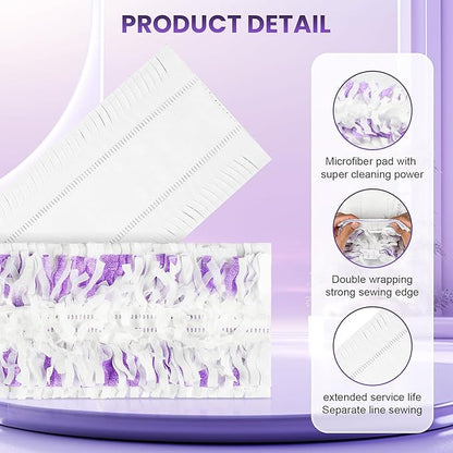 12 Pack Disposable Power Mop Refills Compatible with Swiffer Power Mop, for Swiffer Power Mop Refill, for Floor Cleaning, Unscented & Thickened Pads