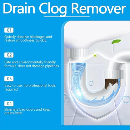 Strong Drain Effervescent Tablet, Quick-Dissolving Sink Tablets for Smell, Foaming Drain Cleaner Tablets for Garbage Disposal, Cleaner for Sewer, Toilet and Septic Tank, 12pcs/box (2box)