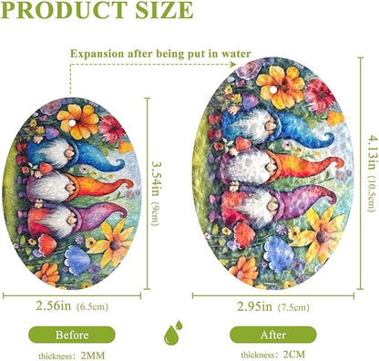 Flower Gnome Kitchen Scrub Sponges, Pop-up Kitchen Cleaning Sponges Reusable Dish Washing Sponges for Bathroom Household Cleaning 3 Pack - Non Scratch Scrubber