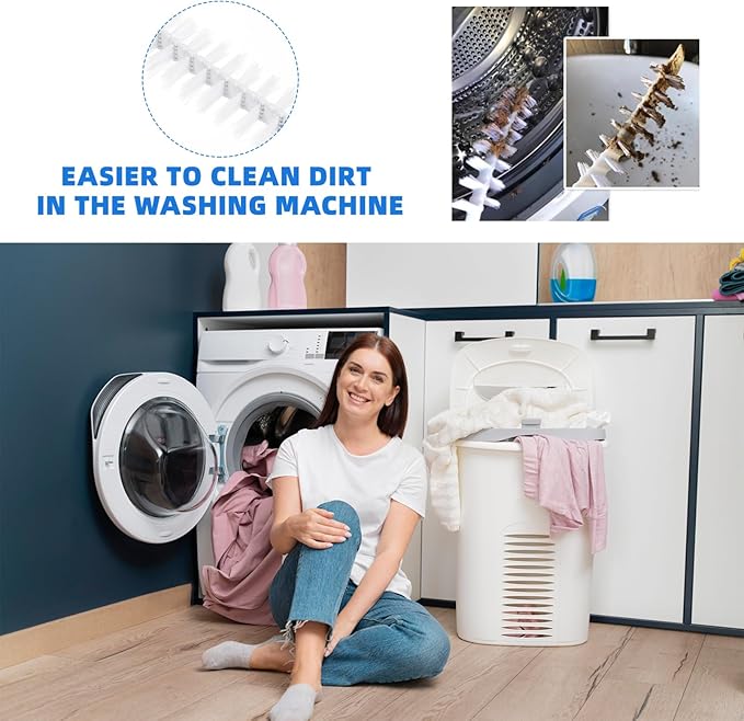 Mobestech Washing Machine Cleaner Brush 23.62 Inch Front Load Washer Drum Brush for Removing Dust Pet Hair and Cleaning Appliance Blind Spots