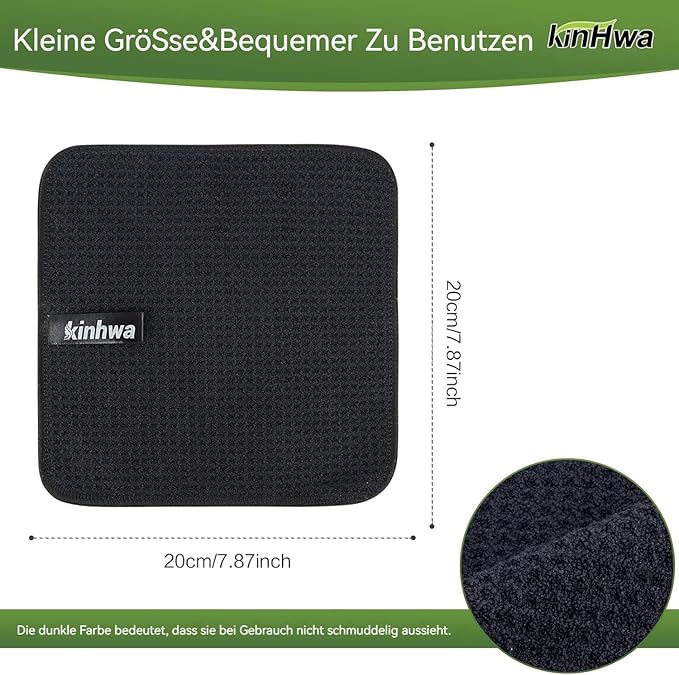 KinHwa Waffle Kitchen Towels for Washing Dishes Dish Cloths for Washing Dishes Microfiber Dish Towels for Kitchen Ultra Soft Absorbent Quick Drying 8inch x 8inch 6 Pack