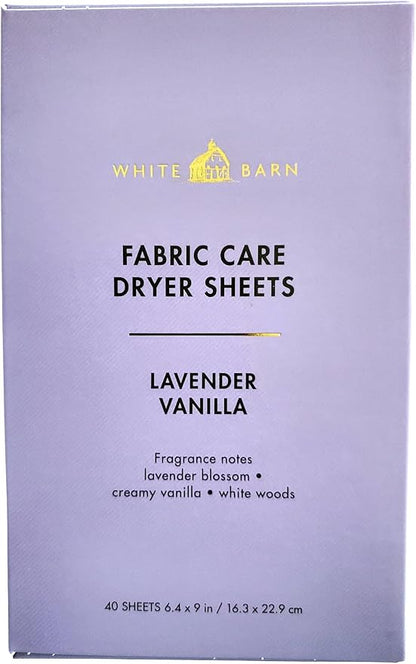 Bath & Body Works Lavender Vanilla Dryer Sheet