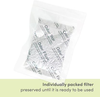 QUALIAZERO Natural Activated Carbon Charcoal Odor Absorber Filter | Eliminator Deodorizer Air Purifying Freshener Refill Bag | For Trash Can, Fridge, Shoes, etc.. | Made with Coconut Shell (3 PACK)