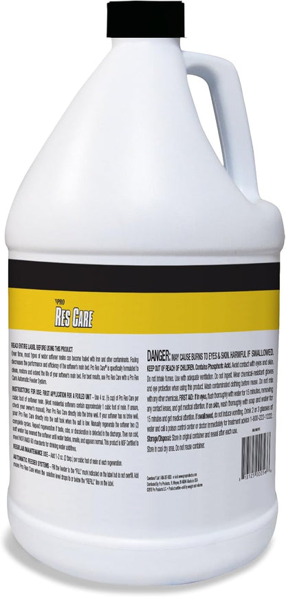 Pro Products ResCare RK02B All-Purpose Water Softener Cleaner Liquid Refill, 1 Gallon, Pack of 3
