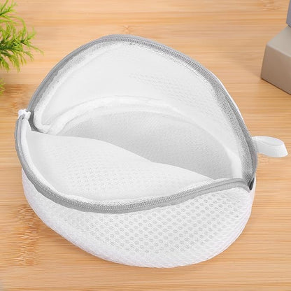 Zippered Mesh Laundry Bag for Delicates Lingerie Underwear Washer Protector 6.69X5.90X5.90 Inches Reusable Laundry Net Bag 2-Pack