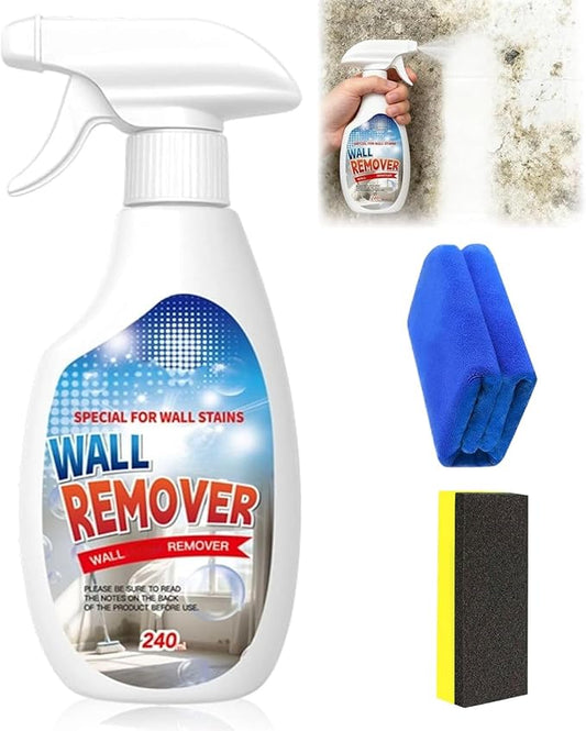 Highly Effective Removal Spray, 8.4 Fl.Oz Wall Cleaner Spray, Dust and Stain Remover Multi-Surface Cleaning Solution for Bathrooms Kitchens Wood Tile(1Pcs)