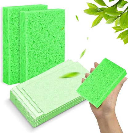 36 - Pack Non-Scratch Scrub Sponges - Sponges for Dishes and Washing Dishes, Cleaning Sponges for Kitchen Home and More（Green）