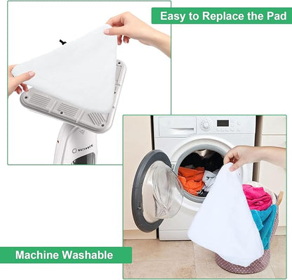 12 PCS Replacement Triangle Steam Mop Pads Reusable Washable Microfiber Steamer Cleaning Pads Compatible for Steamboy X5 H2O H20 S302 S001