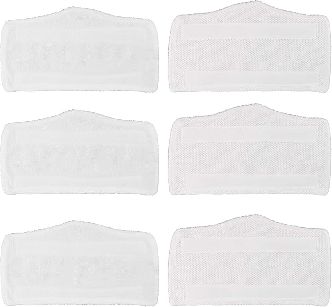6 Pack Microfiber Replacement Washable Cleaning Pads for Shark Steam & Spray Mop S3101 S3202 S3250 S3251 SK410 SK435CO SK460 SK140 SK141 (6)