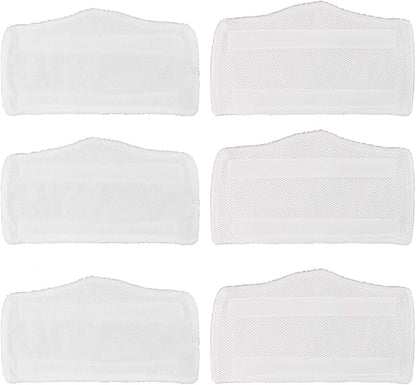 6 Pack Microfiber Replacement Washable Cleaning Pads for Shark Steam & Spray Mop S3101 S3202 S3250 S3251 SK410 SK435CO SK460 SK140 SK141 (6)