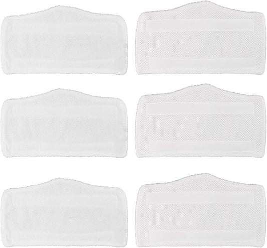 6 Pack Microfiber Replacement Washable Cleaning Pads for Shark Steam & Spray Mop S3101 S3202 S3250 S3251 SK410 SK435CO SK460 SK140 SK141 (6)