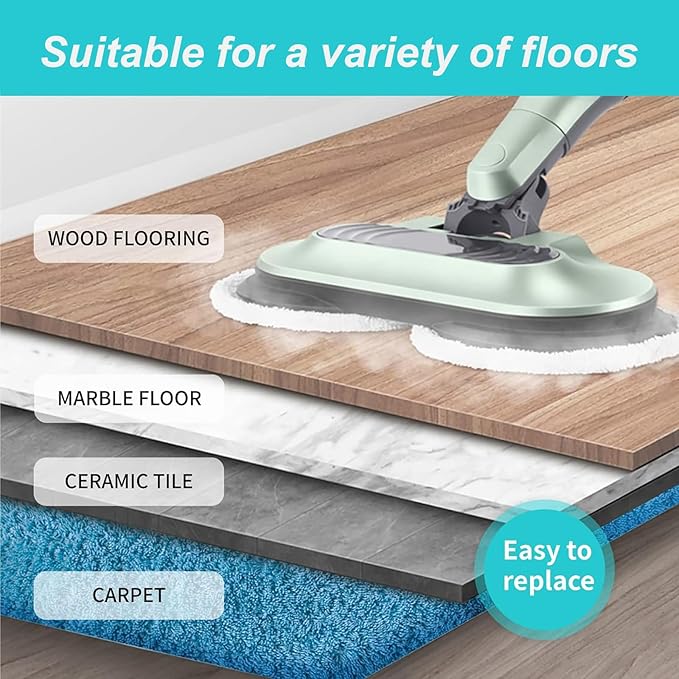 AIR U+ 16 Pack Replacement Steam Mop Pads for Shark S8201 S7001 S8001 S7201 S7000AMZ S7000 S7005 S7020 S7001C Steam Mop, Steam & Scrub All-in-One Scrubbing and Sanitizing, Dirt Grip Scrub Washable Pad
