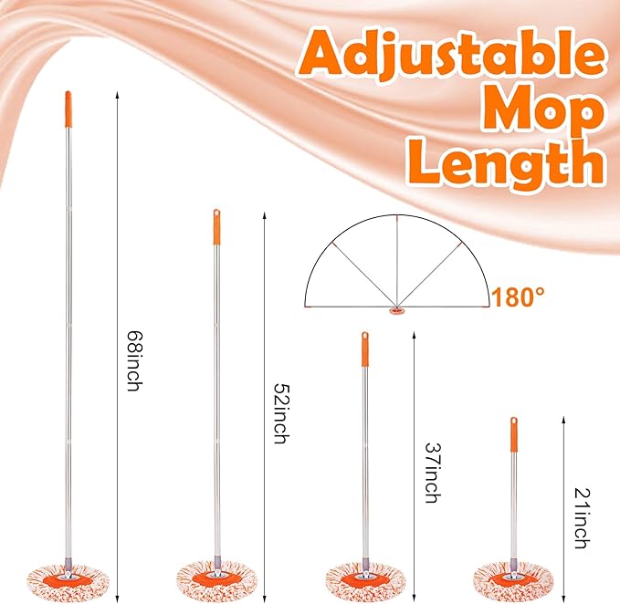 Keyloland Wall Mop, Primium 68” Wall Cleaner, High-Quality Baseboard Cleaner, Professional-Grade Baseboard Cleaner Tool with Handle, Superior Quality Dust Mop, Efficient Ceiling Fan Cleaner Duster