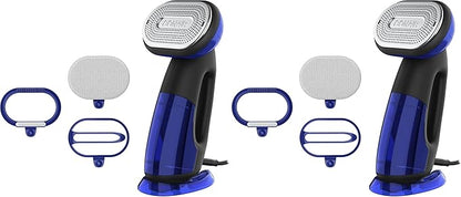 Conair 2-in-1 Handheld Steamer and Iron for Clothes,Turbo ExtremeSteam 1875W Garment Steamer and Clothing Iron,Black/Blue,(Pack of 2)