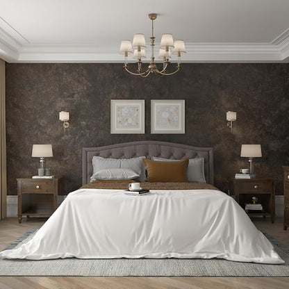 3yecao 31"×1181" Big Roll Large Size Wide Thick Dark Brown Tan Grey Concrete Wallpaper Peel and Stick Waterproof Taupe Charcoal Gray Concrete Cement Contact Paper Vinyl Tile Sticker for Bedroom Walls