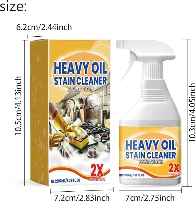 Kitchen Cabinet Cleaners and Polishers, 100ml All Purpose Kitchens Heavy Oil Cleaning Agent, Multipurpose Kitchen Cleaner Spray for Countertops, Stovetop, Ovens and Appliances (1)