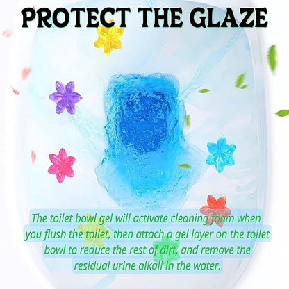 Toilet Gel Stamp, Mix Scents Toilet Bowl Cleaners, Fresh Gel Toilet Bowl Cleaning Stamps with Clean and Prevent Limescale (5 Pcs)
