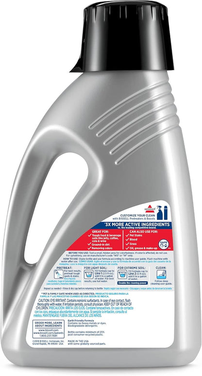 Bissell PRO OXY Carpet Deep Clean Solution, for use in leading upright carpet cleaners, 48oz, Removes deep down dirt, stains & odors