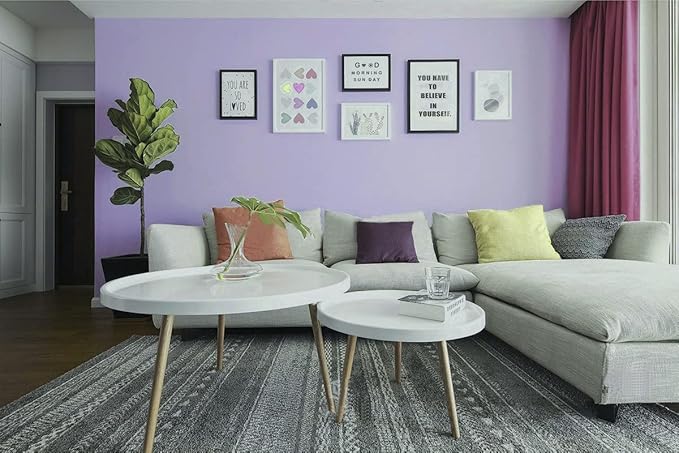 197"x17.7" Purple Peel and Stick Wallpaper Solid Color Wall Paper Contact Paper Self-Adhesive Removable Wallpaper for Wall Cabinet Covering Vinyl Rolls