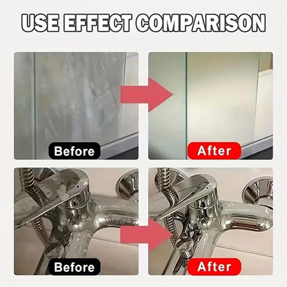 Shower Glass Cleaner - 120ml Bathroom Spray, Deep Cleaning Stain Remover for Window Mirror Faucet, Polishing Compound for Ceramic Stainless Steel Patio, Household Shine