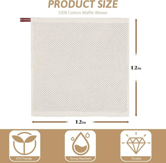 Nialnant 6 Pack Dish Cloths,Soft Absorbent Quick Drying Dish Towels for Drying Dishes,Dish Rags,Cleaning Rags-12x12 Inch