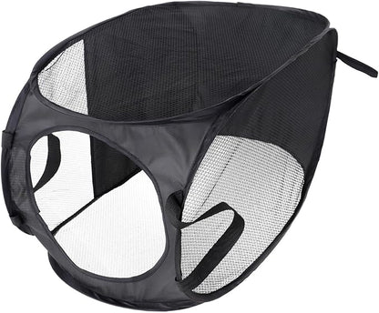 ULTECHNOVO Collapsible Laundry Basket Lightweight Portable Laundry Hamper Handles Black for Bedroom Living