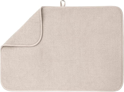 Bellemain XL Dish Mat Microfiber Dish Drying Mat, Super absorbent (Light Grey, 17" x 24")