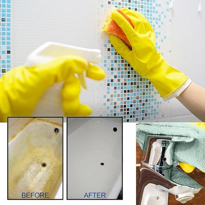 2025 Bathroom Descaler Foam Cleaner Spray, Stubborn Stains Cleaner, All-Purpose Rinse Cleaning Foam for Toilet, Bath, Shower, Glass, and Sink (1Pcs)