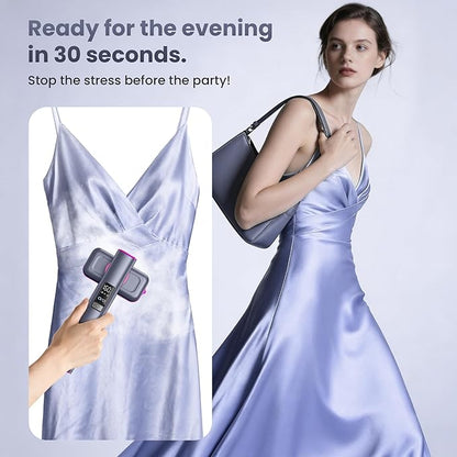 Steamer Clothes Clothing Handheld Garment - for Hand Held Steamers Travel Steam Genie Portable Curtain Vacuum Vertical Cloth，90° Automatic Rotation Function, 3 Gear Settings，Safety Protection System