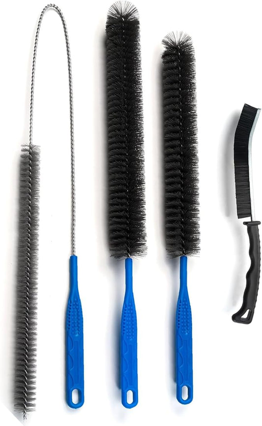 Dryer Vent Cleaning Kit, Flexible Brush Set with Bendable Wire Shaft for Lint Removal, Refrigerator Coil Cleaner, HVAC Duct Cleaning Tools