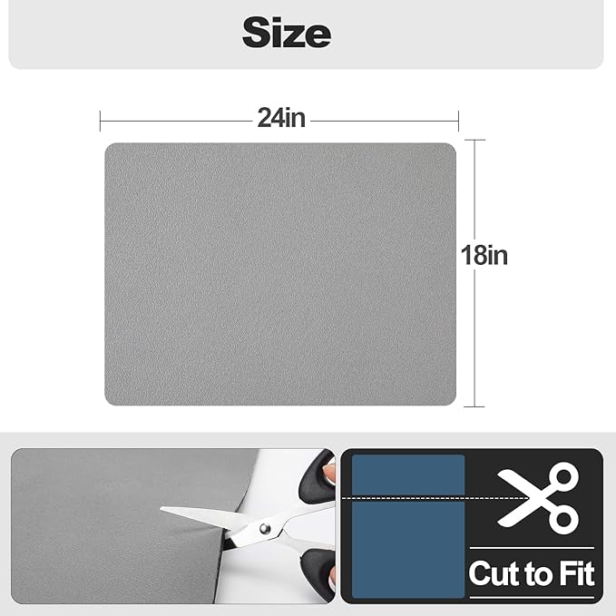 Ecotrim - Dish Drying Mat for Kitchen Counter | Coffee Bar Mat for Countertops | Heat Resistant Drainer Mat with Non-slip Rubber Backed | Hide Stain Kitchen Absorbent Draining Mat | Grey 18"x24"