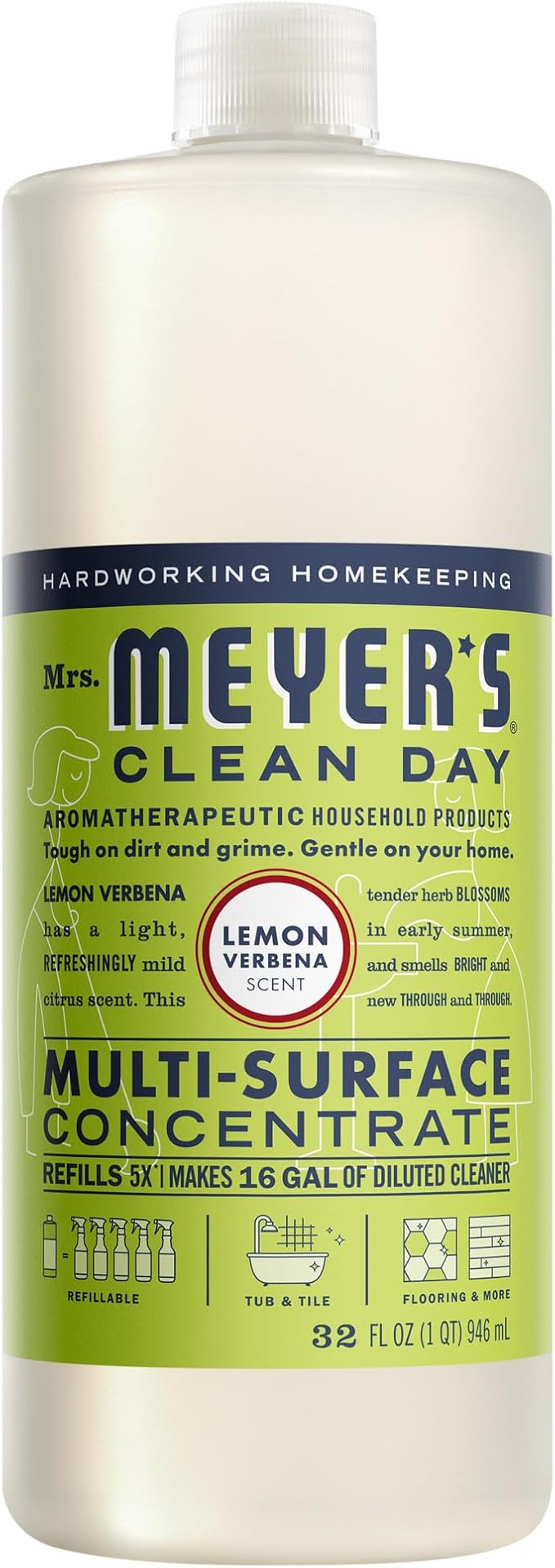 MRS MEYER'S Lemon Verbena Multi Surface Concentrate, 32 FZ