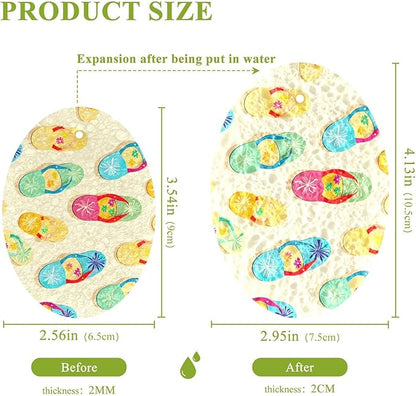 Flip Flops Kitchen Scrub Sponges, Pop-up Kitchen Cleaning Sponges Reusable Dish Washing Sponges for Bathroom Household Cleaning 3 Pack - Non Scratch Scrubber