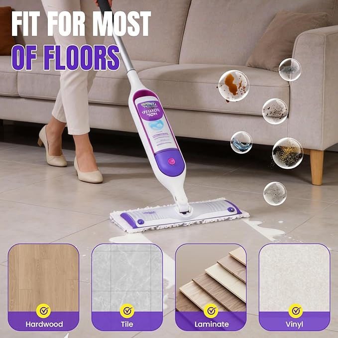 100 Pcs 5X Cleaning Disposable Power Mop Pads Refills Compatible with Swiffer PowerMop Unscented 14-Layer Heavy-Duty Multi-Surface Replacement Mopping Refill Pad for Floor Surface Cleaning