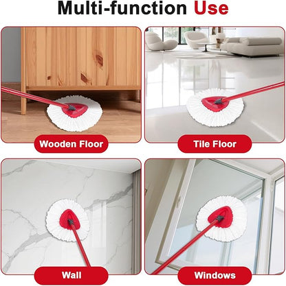 10 Pack Spin Mop Replacement Head Mop Refill Compatible with Ocedar Triangle Swivel Mops Microfiber Swivel Mop Refill,Deep Clean,Machine Washable and Easy to Replace