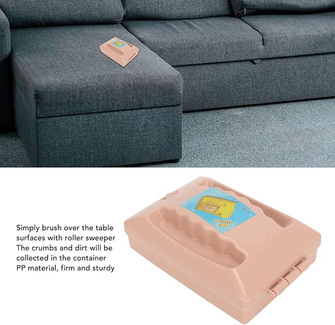 Carpet Sofa Sweeper, Double Roller Remove Debris Table Sweeper Cleansing Manual Sweeping Brush for Desktop Bed Clothes Desktop Carpet Sofa