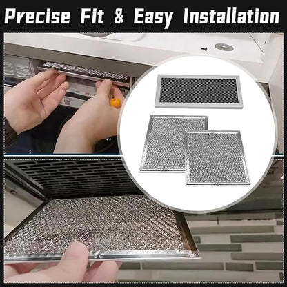 Microwave Oven Charcoal & Grease Filter Kit Compatible with Samsung ME19R7041FS, ME19R7041FS/AA, ME19R7041FT, ME19R7041FT/AA, ME19R7041FB, ME19R7041FB/AA, 3 Pcs
