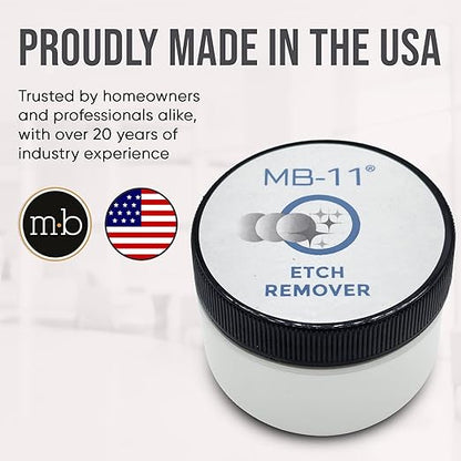 MB Stone MB-11® Touch-Up Etch Remover Marble Polishing Powder for Light to Medium Etches Only, for use with Neutral Colored Calcite-Based (not for Matte or Dark Stone), 1 oz Can