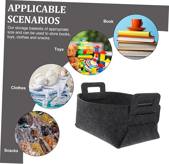 VICASKY Foldable Laundry Basket with Comfortable Handles Sturdy Clothes Storage Holder for Bedroom and Nursery Multi Purpose Collapsible Organizer for Household Sundries Dark Gray