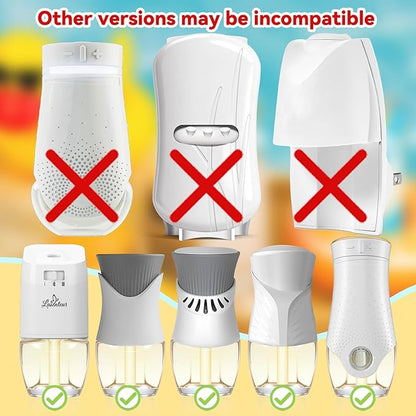 Plug In Air Freshener Refills for Home – Jasmine, Hawaiian, Cotton Scent, 12 Count, 7.92 Fl Oz, Compatible with Air Wick & Glade, Not for Glade Plus, Scented Refill for Home, Bathrooms, Bathroom Use