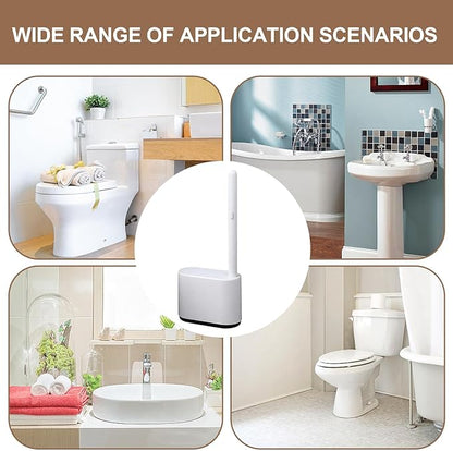Toilet Cleaner Brush - Toilet Bowl Brush, Toilet Brush for Wall | Deep Clean Toilet Bowl Scrubber, dureble Bristles Ergonomic Handle Compact Design, Bathroom Cleaning Tool, Hygienic Storage Solution