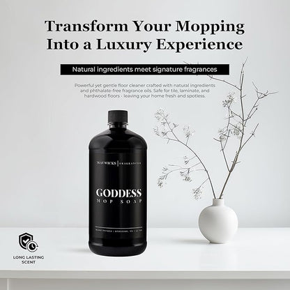 Fragrances - Luxury Mop Soap (Goddess) 32 Oz – Goddess Scented Floor Cleaner for Mopping – Pet Safe, Best Smelling Mop Detergent for All Surfaces