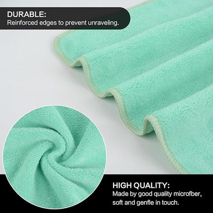 SINLAND Microfiber Facial Cloths Fast Drying Washcloth 12inch x 12inch Absorbent Face Wash Cloth Soft Makeup Remover Cloths