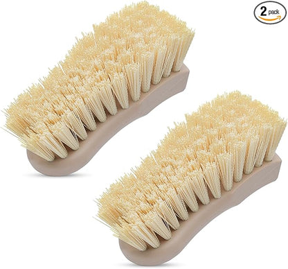 Nanoskin 2-Pack 6-Inch HD Professional Interior & Upholstery Cleaning Brushes for Car Care - Durable Polypropylene Bristles, Auto Detailing and Grime Removal | Ergonomic Design for Hard-to-Reach Areas