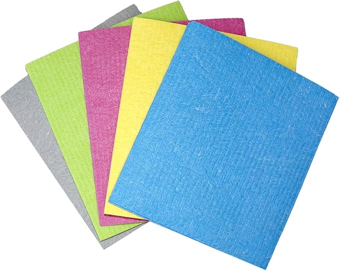 Swedish Dishcloths – 10 Pack Super Absorbent Eco-Friendly Cleaning Cloths | Reusable Biodegradable Kitchen Towels for Dishes, Counters & Household Use